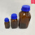 100ml250ml500ml1000ml棕色 透明方瓶蓝盖瓶方形玻璃瓶蓝盖试剂瓶 棕色100ml方瓶