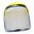 海斯迪克 割草机防护面罩 黄顶钢丝面部网状防飞溅防爆劳保面罩