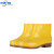 雨鞋男短筒雨靴加棉防滑防水鞋中筒高筒白色卫生工作胶鞋水靴  B 高筒黄色加棉套
