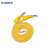 HUNJUN 4mm香蕉插头线黄铜耐高压测试导线公插对公插1平方10A 黄色 0.5米