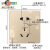 适配开关插座暗装G18幻影纹理面板86型16A电I脑USB错位五孔玫瑰金 G18Z204 16A空调