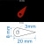 WH红色指针不锈钢加厚指针刻度盘指针分度针异形针T形指针配件定制定制 20毫米/8毫米/1毫米/016