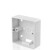倍曦明装底盒PVC接线盒布线盒86型明盒通用开关插座面板双明线盒厚 白色-86明盒