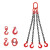 越越尚  起重链条吊索具6吨4腿3米 起重吊钩吊环组合铁链起重吊具吊车吊链  YYS-DSJ-062 白色