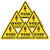 沪凛威 电力安全标识 pvc 三角形电力安全标志 黑闪有电危险15*15cm*100张