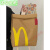 麦当劳2023新款帆布女双肩包大容量包包生上课包 麦当劳双肩包【大包】