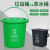 过滤网茶水桶10升15升20升圆形方形带盖带提手厨房客厅塑料垃圾桶 15L圆形手提带盖绿色