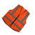 Raxwell SV-3多袋网布拉链款反光背心 工地施工马甲 荧光橘 均码 5件/组 RW8110