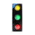 行车滑触线指示灯红黄绿三色电源信号灯带变压器直径50/100/150mm 灯口直径50平板款贴片灯 HXC-T/