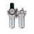 SFC200气泵SFR300空压机油水分离器气源处理过滤SL400二联件2体 精品SL200（2分）