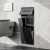 科勒森活不锈钢壁龛卫生间浴室金属嵌入式垃圾桶柜成品马桶边纸巾置物架 小号多功能黑色
