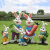 户外卡通大号兔子雕塑花园庭院公园别墅幼儿园动物花盆装饰品摆件 22.小号组合一