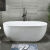 保温浴缸亚克力薄边浴缸无缝浴缸家用成人独立式欧式浴缸贵妃浴缸 浴缸+黑色落地水龙头 1.2米（出口品质）