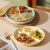 素美吉（SUMEIJI）分格餐盘陶瓷盘子大人减肥定量盘创意减脂盘一人食餐具家用早餐盘 三格早餐分格盘(奶白色)