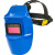 簌禧定制适用电焊面罩自动变光变色氩弧焊焊工头戴式焊帽太阳能全自动 蓝色自动变光