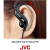 JVC HAEB75B Sports Clip有线耳机挂耳式防溅 手机音乐耳机可调节安全贴合低音增强 黑色