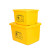 海斯迪克 gnjz-1258 医疗废物周转箱 医疗垃圾转运运转箱黄色垃圾箱加厚 60L带轮