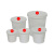 调色杯调漆一次性塑料胶罐容量杯溶液体加厚带盖密封桶 02L一个装