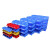 链工 组合式零件盒物料收纳盒立式螺丝分类盒工具库房货架储物盒 蓝色W1普通345*200*140mm