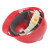 百舸 ABS高强度安全帽工地工程建筑施工防砸透气劳保头盔安全帽领导监理 V型常规款 红色