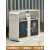 户外垃圾桶不锈钢分类大号环卫商用可回收室外收纳筒果皮垃圾箱 201小双桶