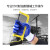 曼睩 蓝色胶50双装 劳保手套耐磨工作丁腈橡胶乳胶手套防滑防水胶皮劳动工地干活防护手套ML008