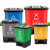 普利赛拉 分类垃圾桶 商用办公酒店单桶脚踏垃圾桶 绿色-厨余垃圾 20L