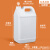 佳叶6L方桶-乳白色配透气盖塑料桶废液桶实验室酒精防胀气桶6kg S