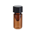 0.5ml双层玻璃瓶微量对照品分装瓶样品瓶避光瓶储存瓶内胆瓶棕色PTFE硅胶复合垫片 0.5ml白盖100个一盒