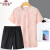 俞兆林运动套装女士夏季2024新款跑步休闲透气T恤薄款速干短袖短裤 浅紫 XL