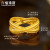 六福珠宝丝绸金足金交织实心拉丝黄金戒指 计价 GJGTBR0012 15号-约4.15克