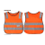 儿童反光马甲荧光服安全反光衣小学生安全幼儿园活动安全防护背心 儿童套头：桔红色