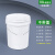 铁提手工业级水桶塑料桶密封桶油漆桶油墨桶胶桶桶小桶大桶机油桶带盖带提手铁提手 18L-白色无盖（铁提手款）