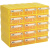 定制零件盒工具柜乐高收纳盒物料分类盒抽屉式元件螺丝塑料盒子 F1#黄色外壳透明抽屉