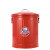 dulton金属垃圾桶铁皮厨房客厅杂物收纳桶套装带盖圆桶定制 红色 6L 直径21.5*高29cm