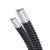 创优捷 包塑金属波纹软管 NJ51 内径51mm 黑色 1米 国标加厚阻燃镀锌电线电缆保护套管