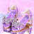 叠曼童鞋女童凉鞋公主鞋高跟鞋库洛米表演鞋中大童水晶鞋蓝色走秀演出 紫色 30码