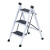 朴彩（PUCAI）家用梯子折叠梯凳加厚铁管踏板室内人字梯 三步梯小梯子 白色 白色三步梯