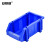 安赛瑞 斜口组合式零件盒 加厚物料收纳盒 工具螺丝元件配件塑料分类盒350×200×155mm 蓝色（1个装） 200460