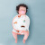 汤米鼠（Tangmishu）宝宝夏季包裹防惊跳婴儿薄睡袋新生儿产房包巾襁褓包单绑带 桔色夏凉竹棉款 M码(35*90cm)