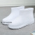 EVA泡沫雨靴夏季男女高筒防水鞋男女水靴厨房防滑耐油食品靴 白色短筒 货号991 45