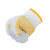 久瑞 JSH04 防滑棉线点胶手套 点塑劳保工作手套 黄色点塑 12双装 