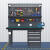 欧思泰 工作台重型钳工台电子维修桌实验室试验台流水线操作台 1.2m+双挂+四抽柜 工业灰
