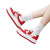 安·踏步时尚夏季网面厚底女板鞋舒适小白鞋百搭女运动鞋 米色 35