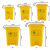 定制医疗垃圾桶废物大号回收桶黄色脚踏诊所用利器盒收集桶卫生桶 生活垃圾桶30L【灰色】