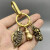 胖进（COZYGO）黄铜貔貅簸箕钥匙扣一叶生财葫芦汽车钥匙挂件个性挂饰吊坠礼物 实心小葫芦+簸箕耙犁