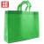 赫思迪格 JG-1093 无纺布购物手提袋 广告礼品袋 绿色 40*30*10 立体横款(10个）