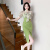 卡伊莎（KAYISHA）韩系女主绿色拼接碎花连衣裙女感小众气质女神范开叉包臀裙裙子女 绿色 S