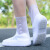 京斯坦 新款TPE注塑鞋套 高品质防雨防水鞋套一体成型无缝雨鞋套 208TPE磨砂白43-45 