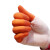 慎固 一次性乳胶手指套防滑劳保工业手套耐磨加厚印刷银行护指橡胶指套 橙色S/小号100只 